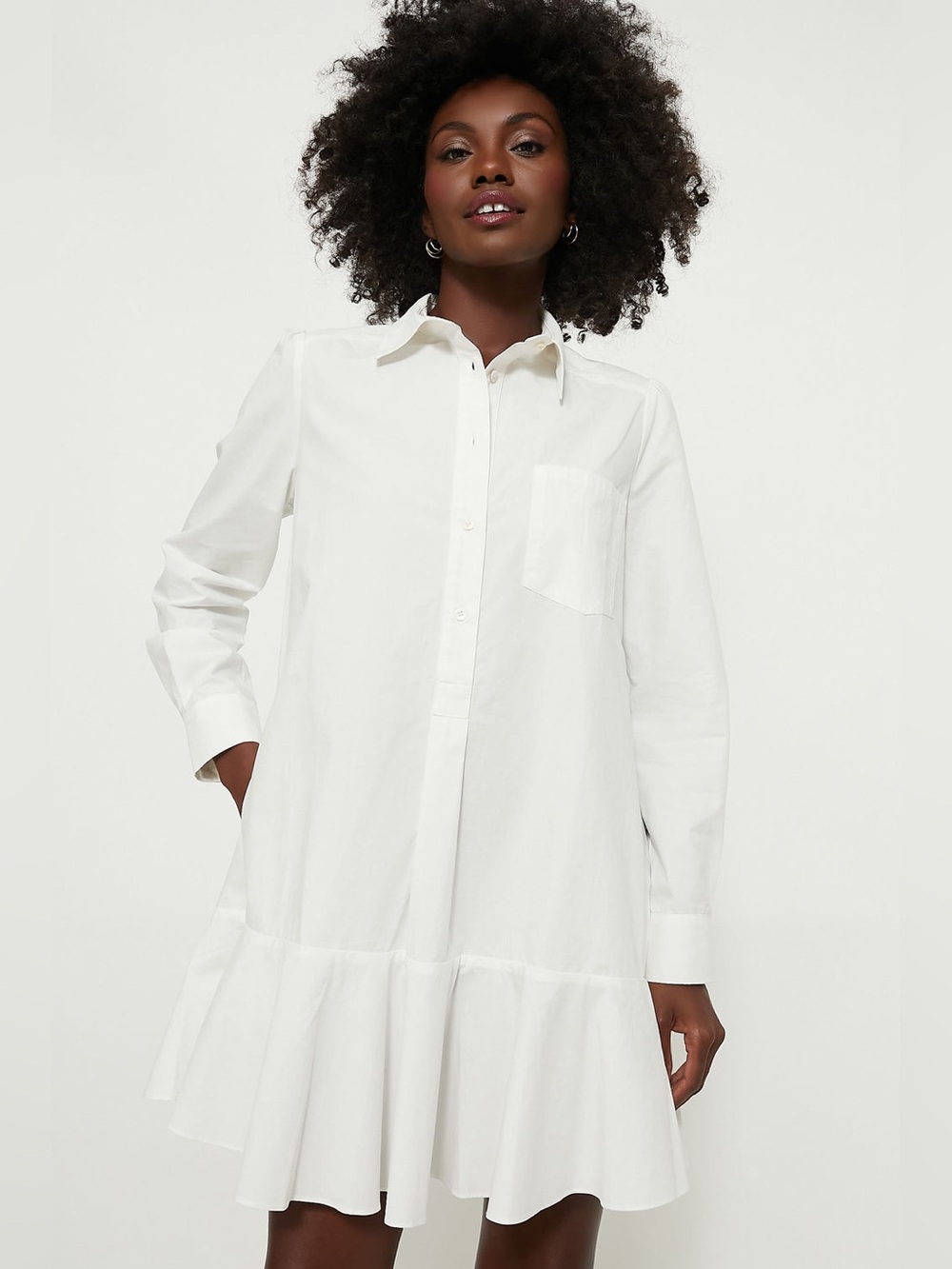Tuckernuck White Cotton Poplin Callahan Shirt dress Sz XS